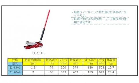 マサダ(masada) アルミジャッキ SJ-15AL