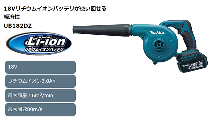 マキタ(makita) UB182DZ 充電式ブロワ 18V 本体のみ 送料無料【解説