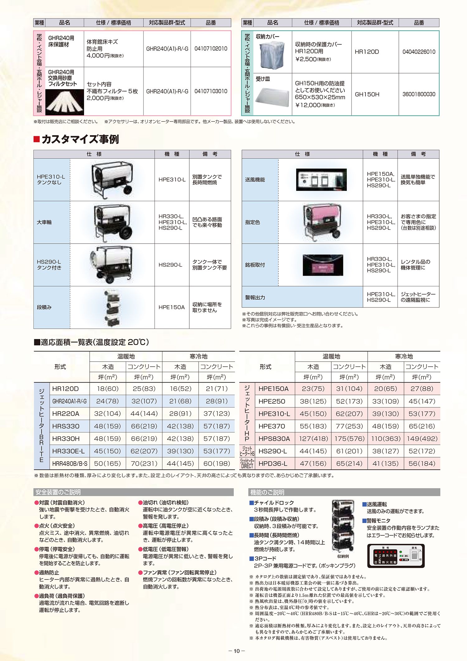 オリオン機械(ORION) ジェットヒーターBRITE かがやき 全周囲加温タイプ GHR240A1-G_カタログ_11