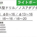 育良精機 ( イクラ / IKURA ) ノス型ドリル ( ライトボーラー用 替刃 ) NS080 (51068) | NS085 (51069) | NS090 (51070) | NS095 (51071) | NS100 (51072) | NS105 (51073) | NS110 (51074) | NS115 (51075) | NS120 (51076) | NS130 (51077) | NS140 (51078) | NS150 (51079) | NS160 (51080) | NS130L (51150) | NS140L (51130) | NS150L (51131) | NS160L (51132)