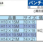 育良精機 ( イクラ / IKURA ) [IS-106MPS用] パンチャー替え刃 (溝形鋼 長穴)