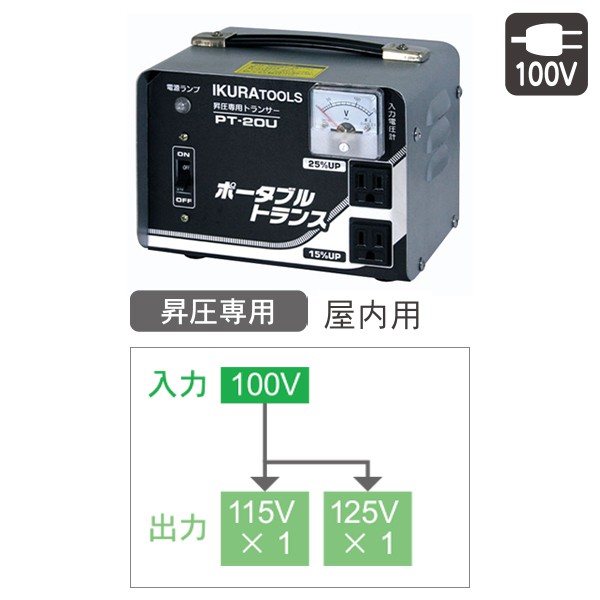 育良精機 イクラ ポータブルトランス PT-50D - 2