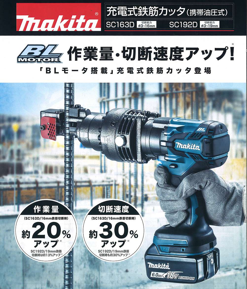 マキタ(makita) 充電式鉄筋カッタ SC192DRG SC163DRG 新発売！ クニハモブログ