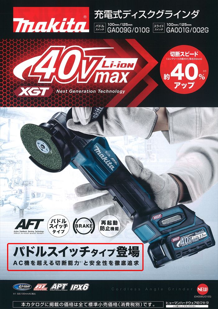 GA009GRDX GA009GZ マキタ 40Vmax 充電式ディスクグラインダー 【徹底 