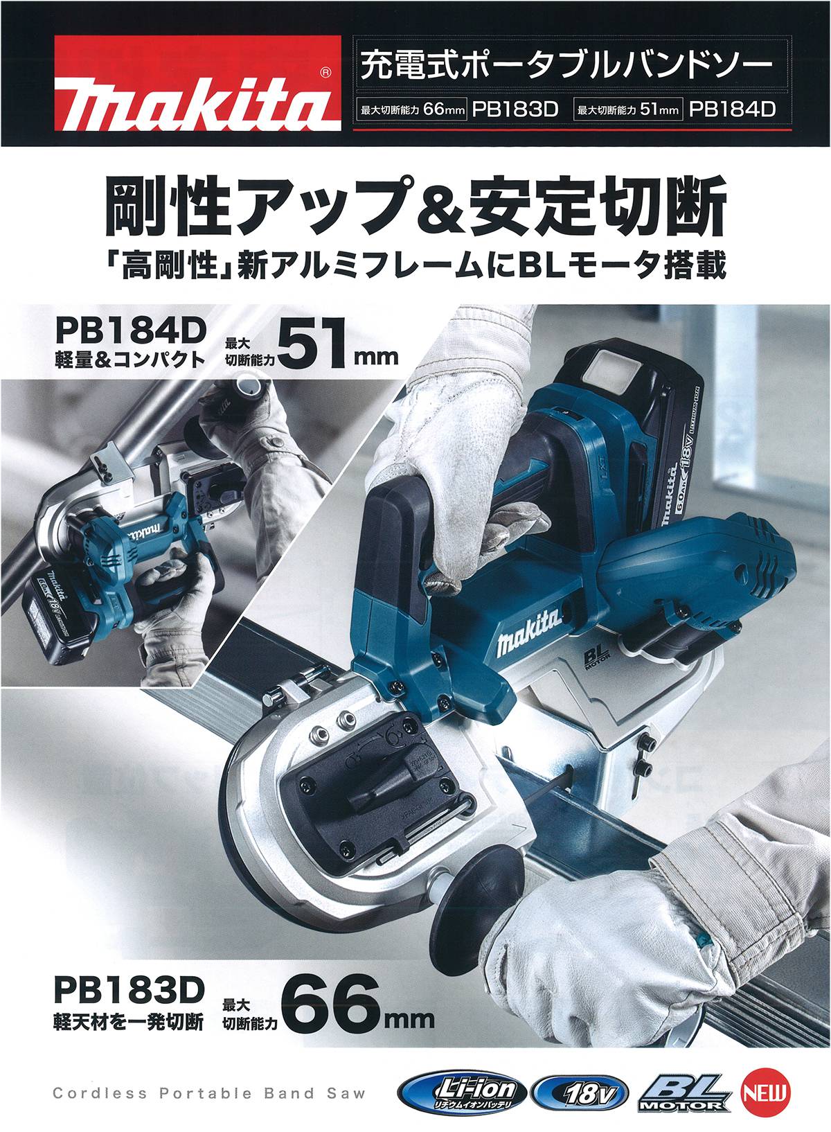 PB183DRGX PB183DZ マキタ 充電式ポータブルバンドソー 18V 【徹底解説 