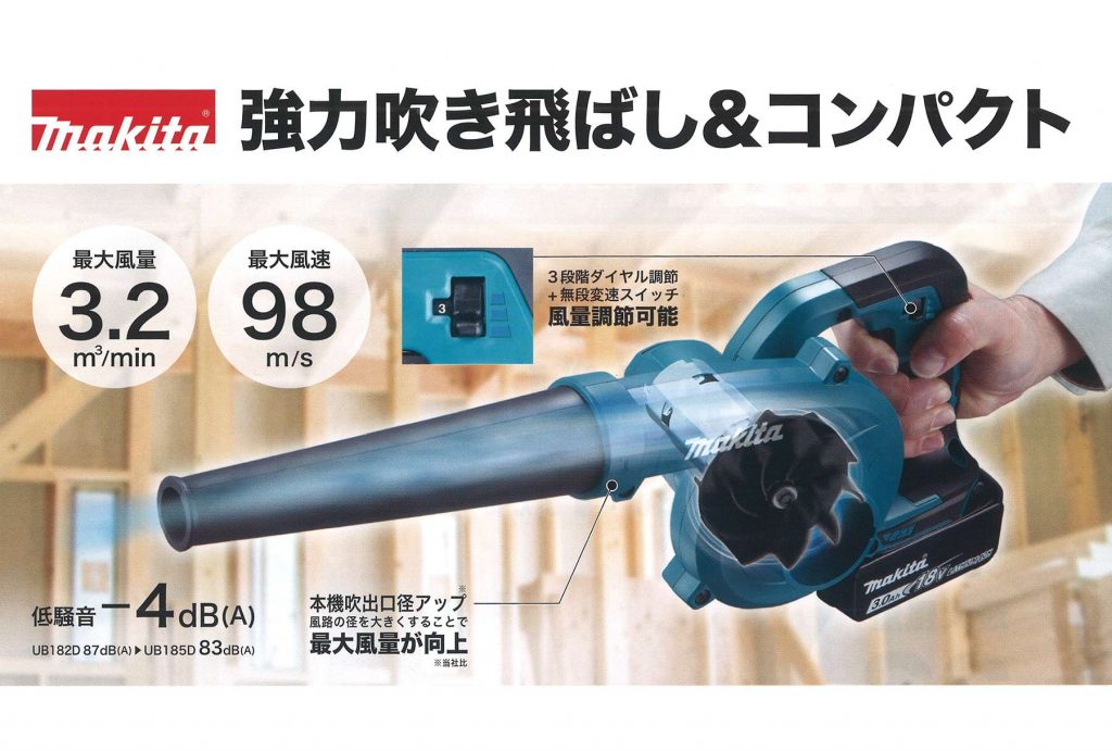 マキタ(makita) 10.8V 充電式ブロワ フルセット 青 UB100DSH - 電動工具