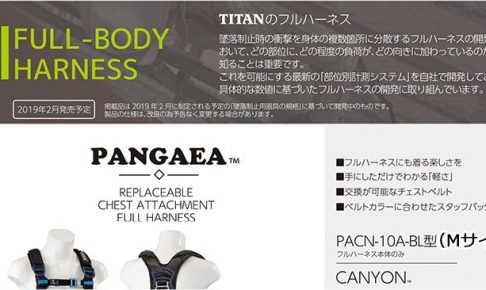 タイタン(サンコー) PANGAEA(パンゲア) CANYON フルハーネス本体のみ ブラック (Mサイズ) PACN-10A-BL-M_アイキャッチ画像