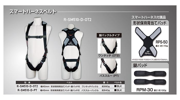 藤井電工 腿（もも）パッド 【スマートハーネス別売付属品】 RPM-30_アイキャッチ画像