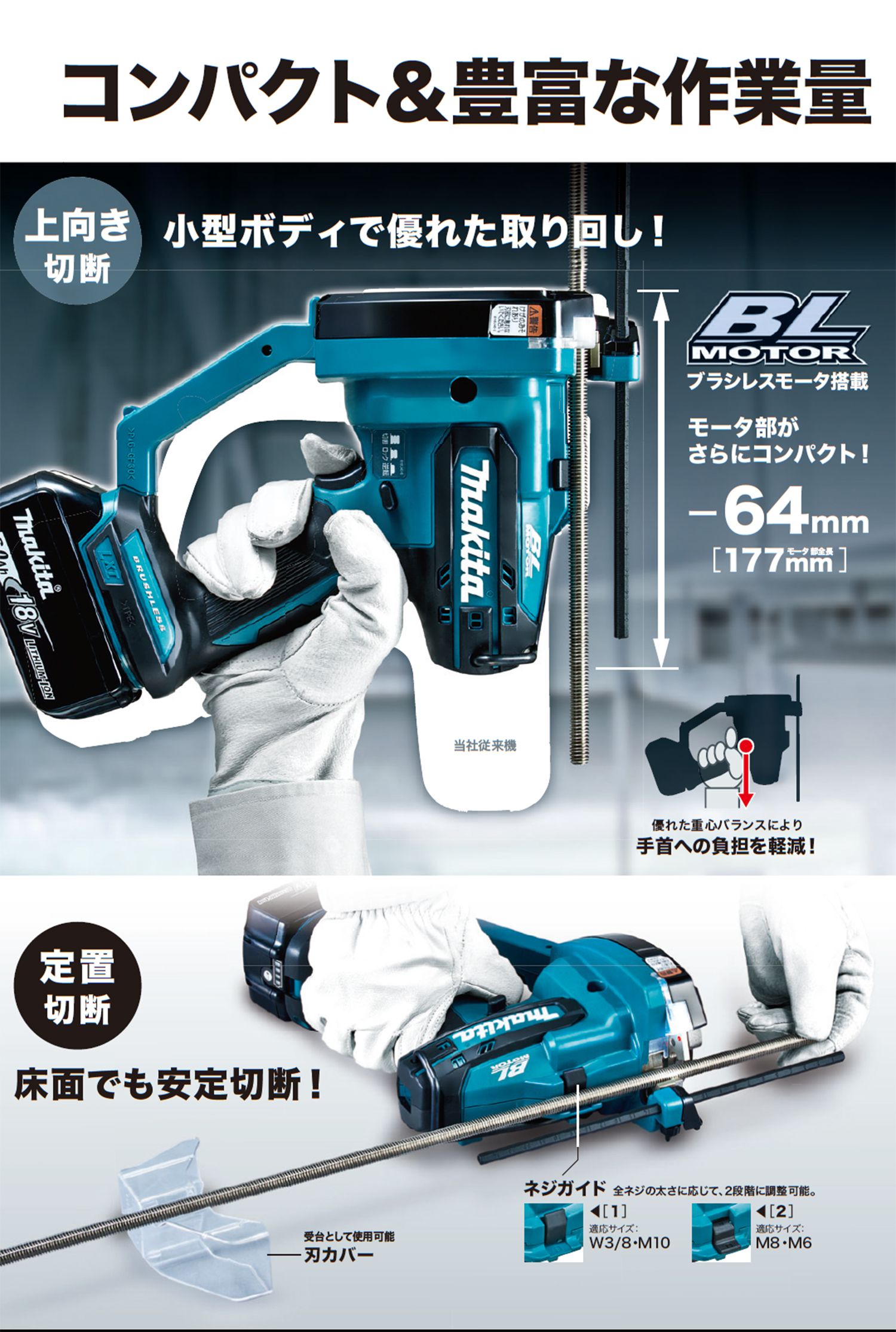 マキタ(Makita) 充電式全ネジカッタ 18V 本体のみ！-