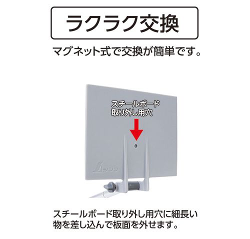 シンワ測定 交換フレーム(伸縮式)ホワイト 【11×14cm】 + ボード 「工事名・工種」横 79089_説明_4