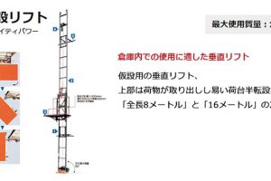 ハセガワ(hasegawa) マイティーパワー (仮設リフト) 荷揚機 TFBO-MD7-16_アイキャッチ画像