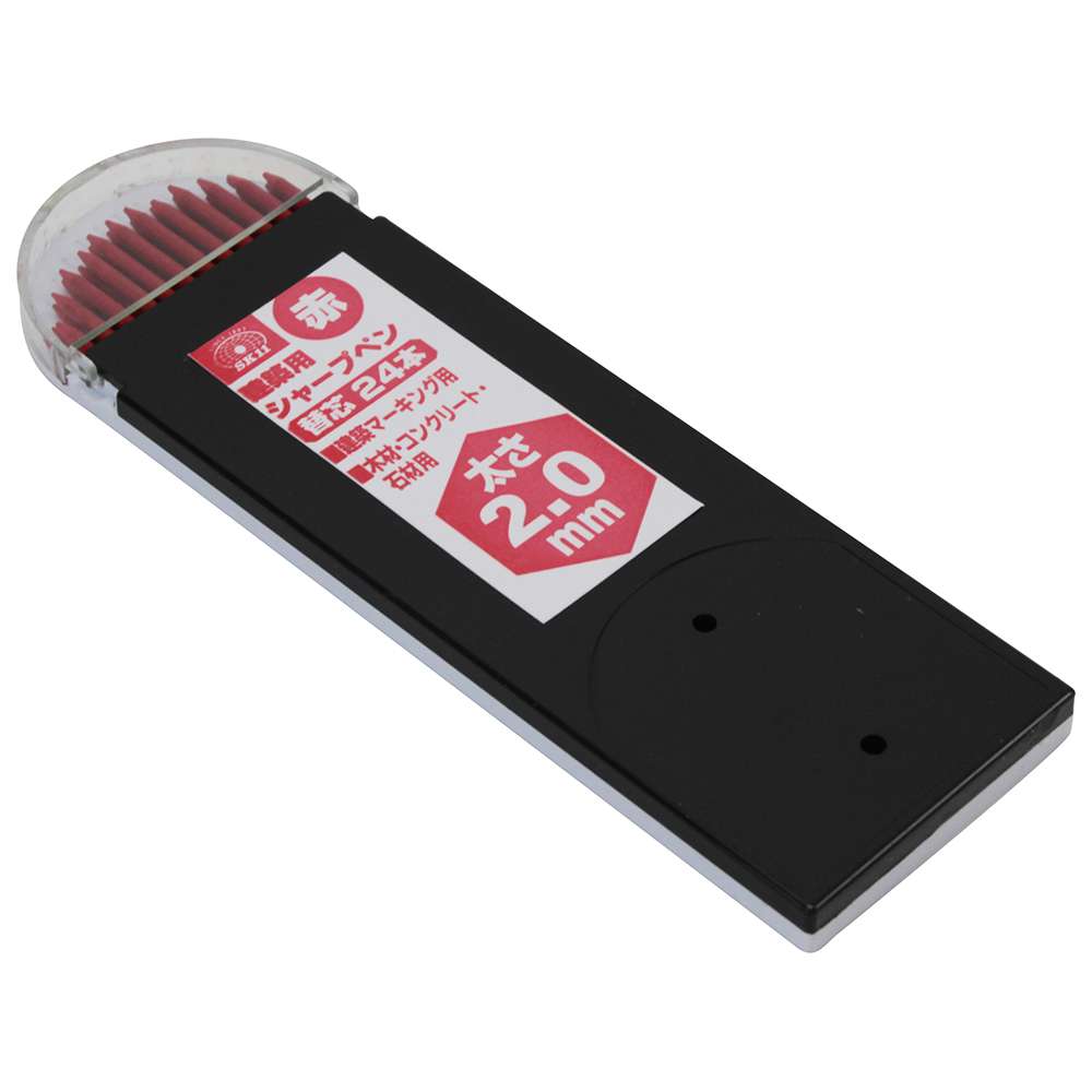 藤原産業 SK11 建築用シャープペン替芯24本 アカ2.0mm - 工具通販クニモトハモノ (国本刃物)