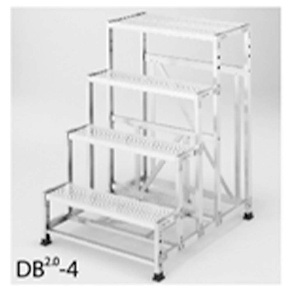 【廃番】ハセガワ 組立式作業台 ライトステップ DB2.0-4〜DB2.0-4M《メーカー直送・運賃別途》 (個人宅配送不可商品)