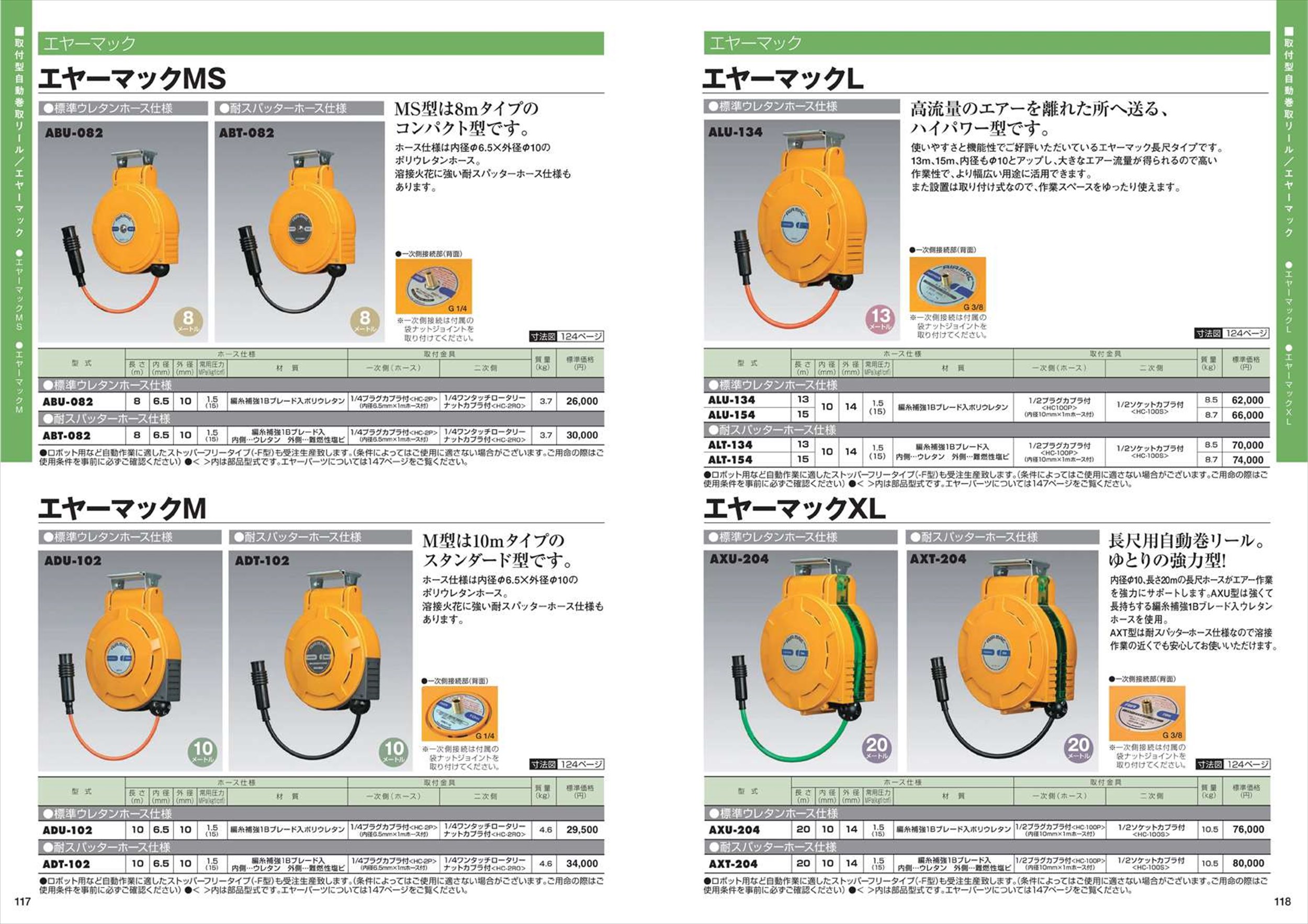 ハタヤ ABU-082 エヤーマックMS 標準ウレタンホース仕様〜ABT-082