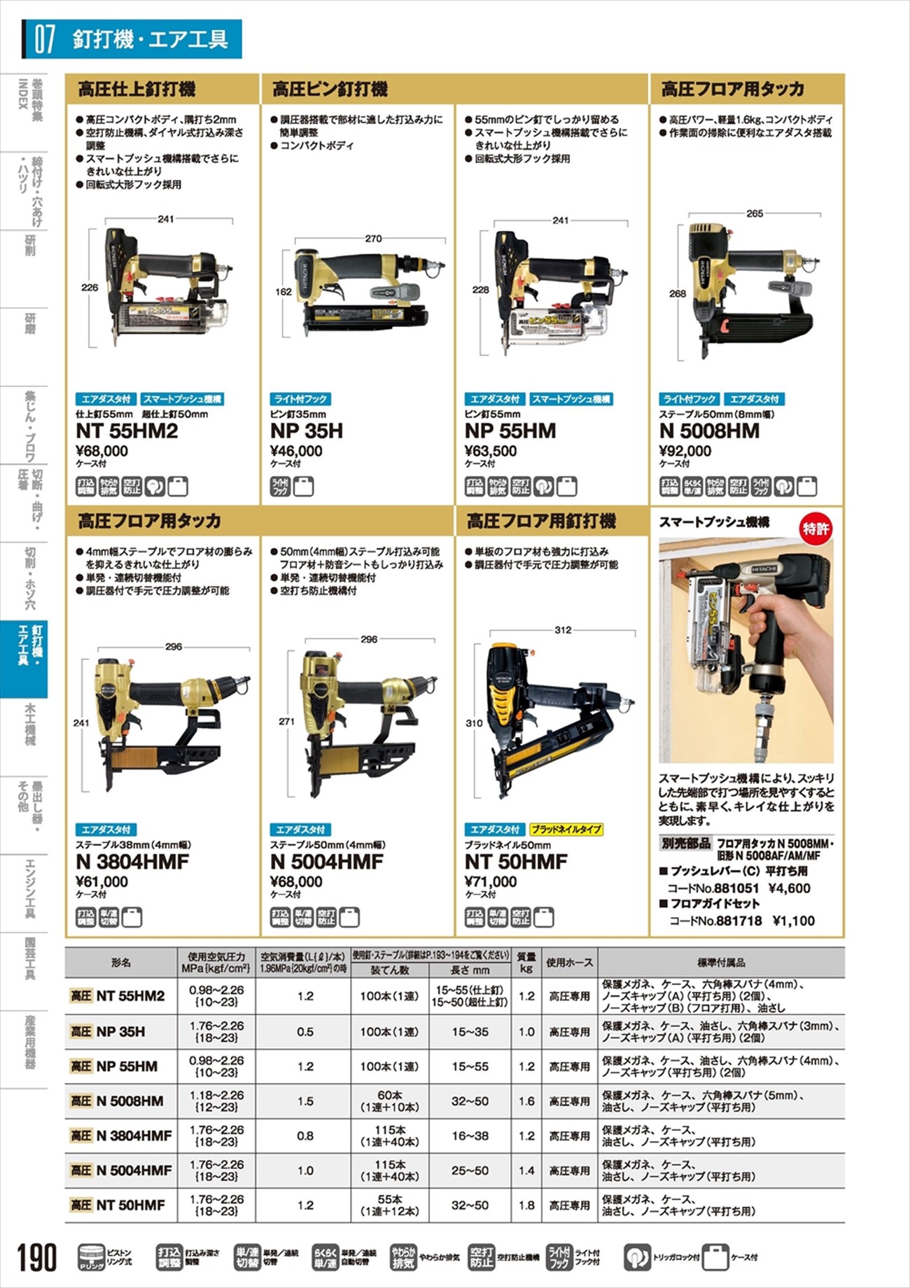 ハイコーキ(日立工機) 高圧フロア用タッカ N3804HMF【送料無料