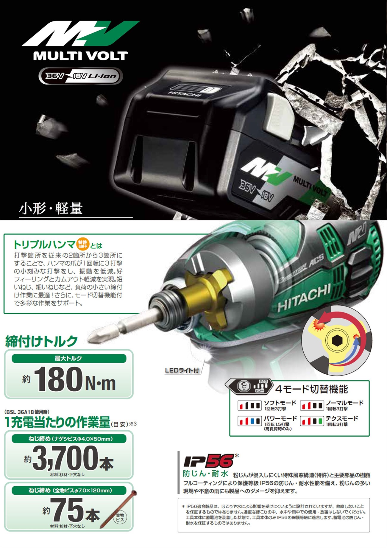 ハイコーキ(日立工機) 限定色コードレスインパクトドライバ 36V 2.5Ah ブラックu0026ゴールド WH36DA(BG)(2XP)〜ホワイトu0026ゴールド  WH36DA(SG)(2XP)【送料無料】 - 工具通販クニモトハモノ (国本刃物)