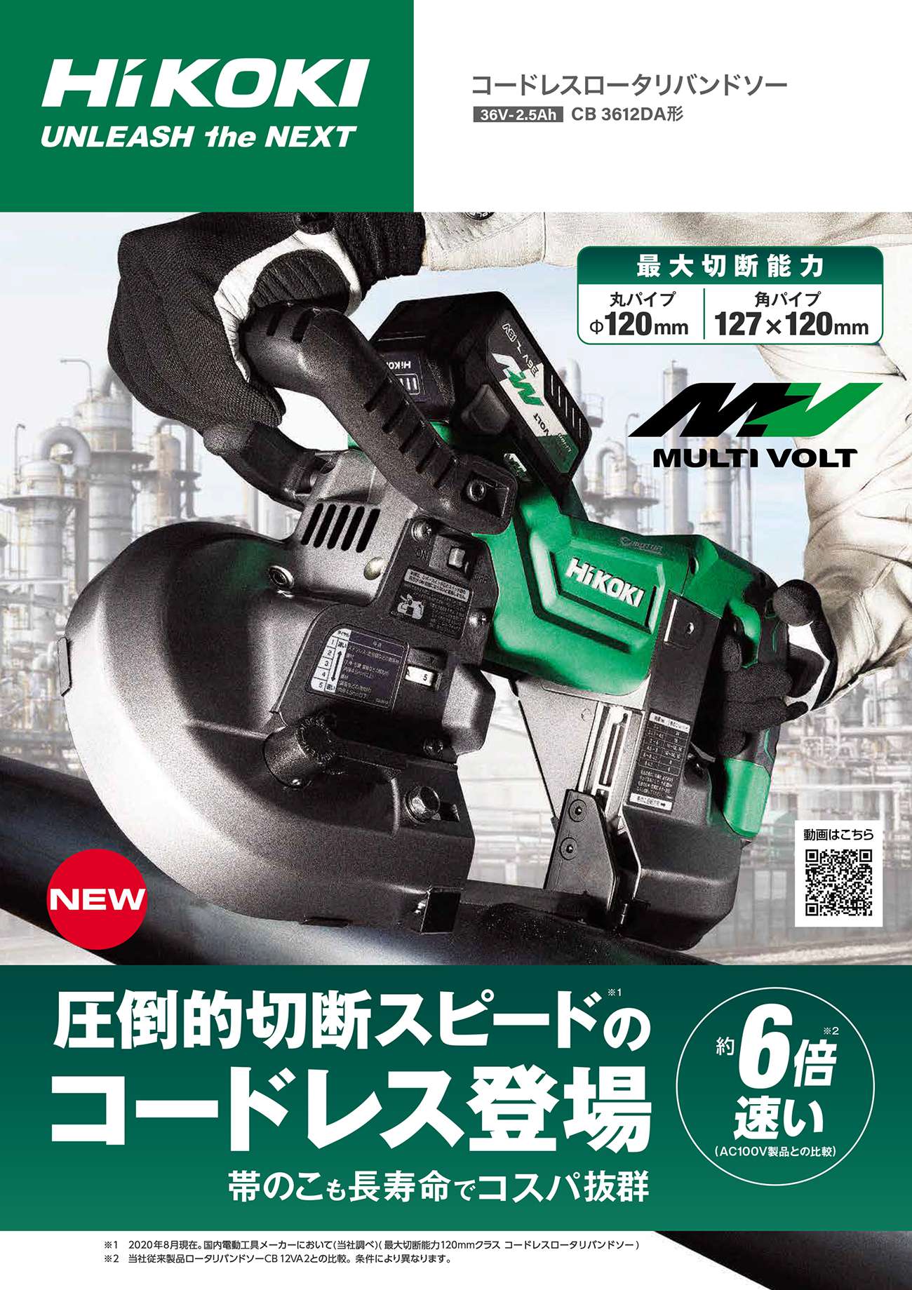 直販本物HITACHI(日立工機) 18V コードレスロータリバンドソー CB18DBL(S) メタルソー、バンドソー