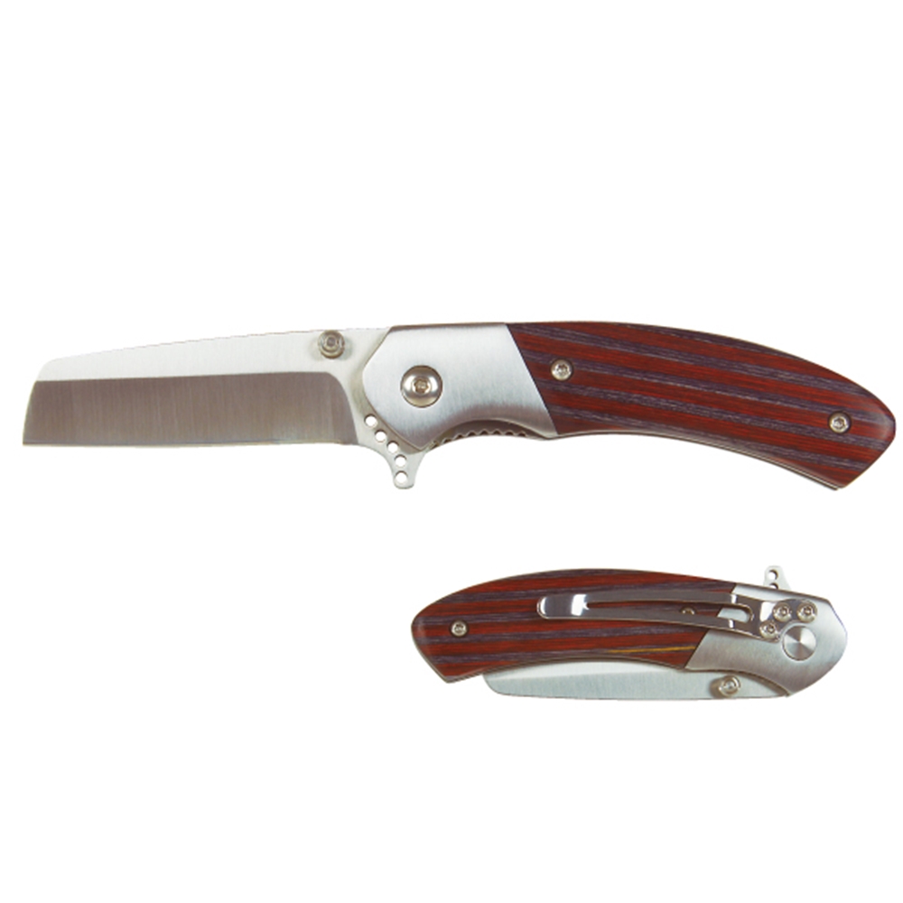 ジェフコム デンサン 電工ナイフ 折りたたみ式 65mm ステンレス チタンコーティング Dk 670a ステンレス 天然木柄 Dk 670e 工具通販クニモトハモノ 国本刃物