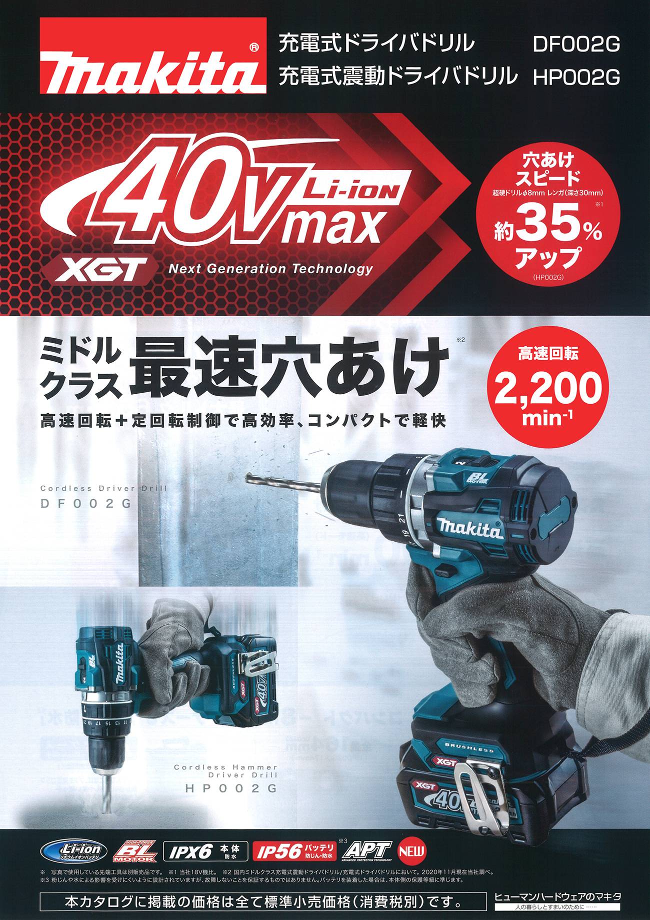 マキタ DF002GRDX DF002GZ 充電式ドライバードリル 40Vmax - 工具通販 