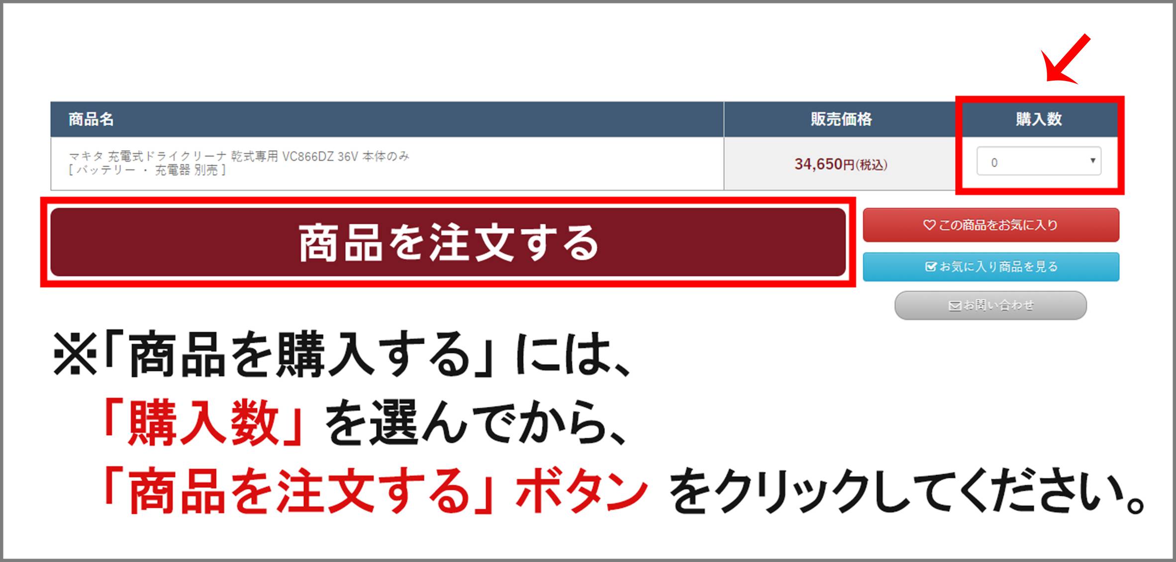 商品の購入方法についてのご案内